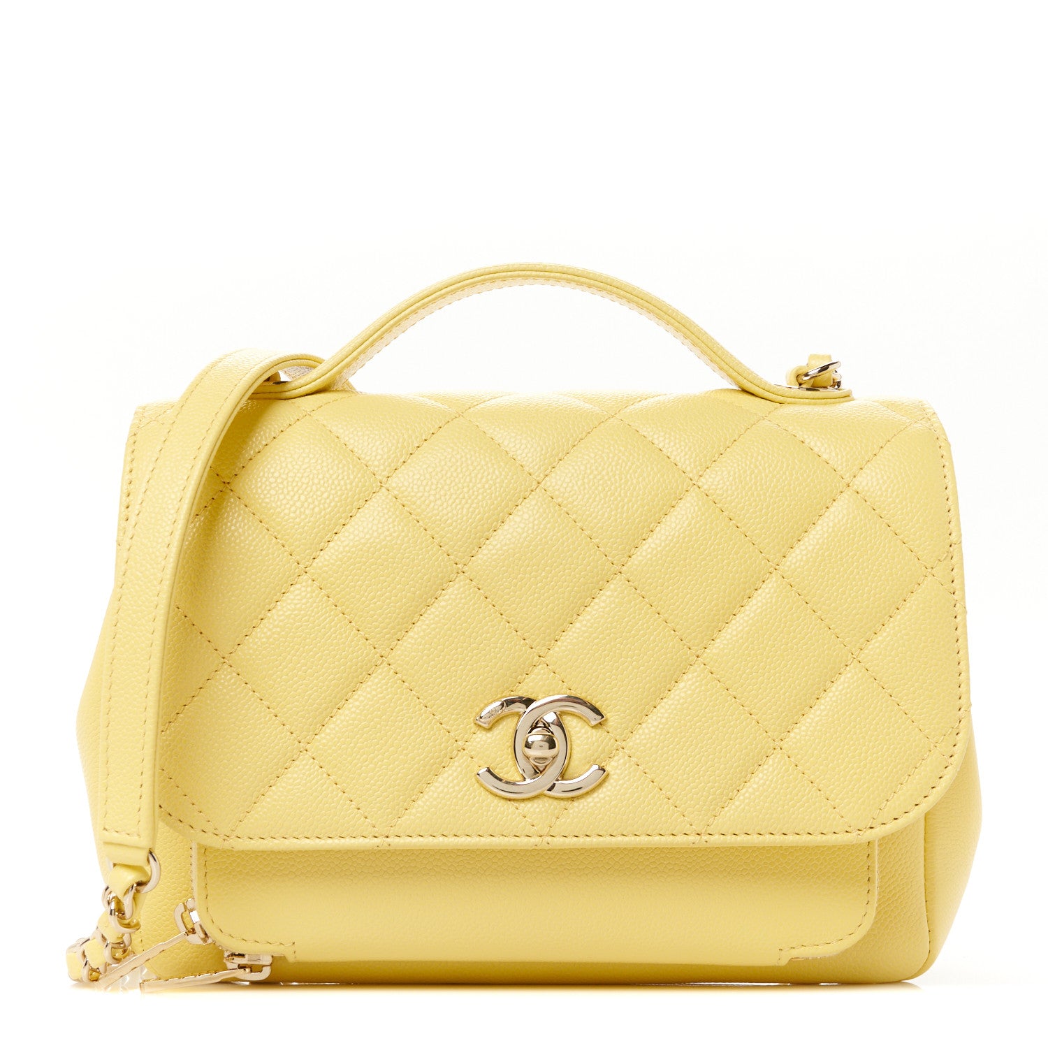 Chanel Caviar Quilted Medium Business Affinity Flap Yellow 1 of 10