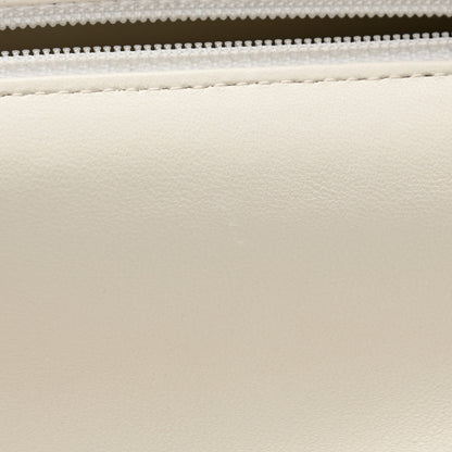 Chanel Lambskin Quilted Mini Rectangular Flap White Black 11 of 12
