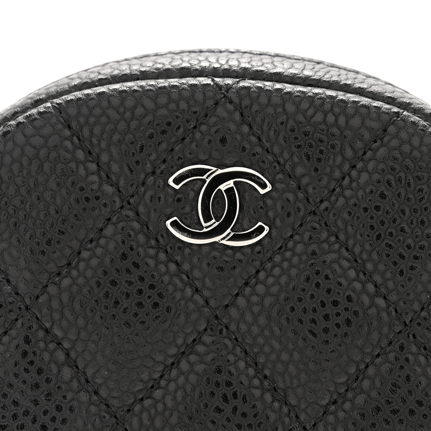 Chanel Caviar Quilted Zip Around Classic Coin Purse Black 8 of 10