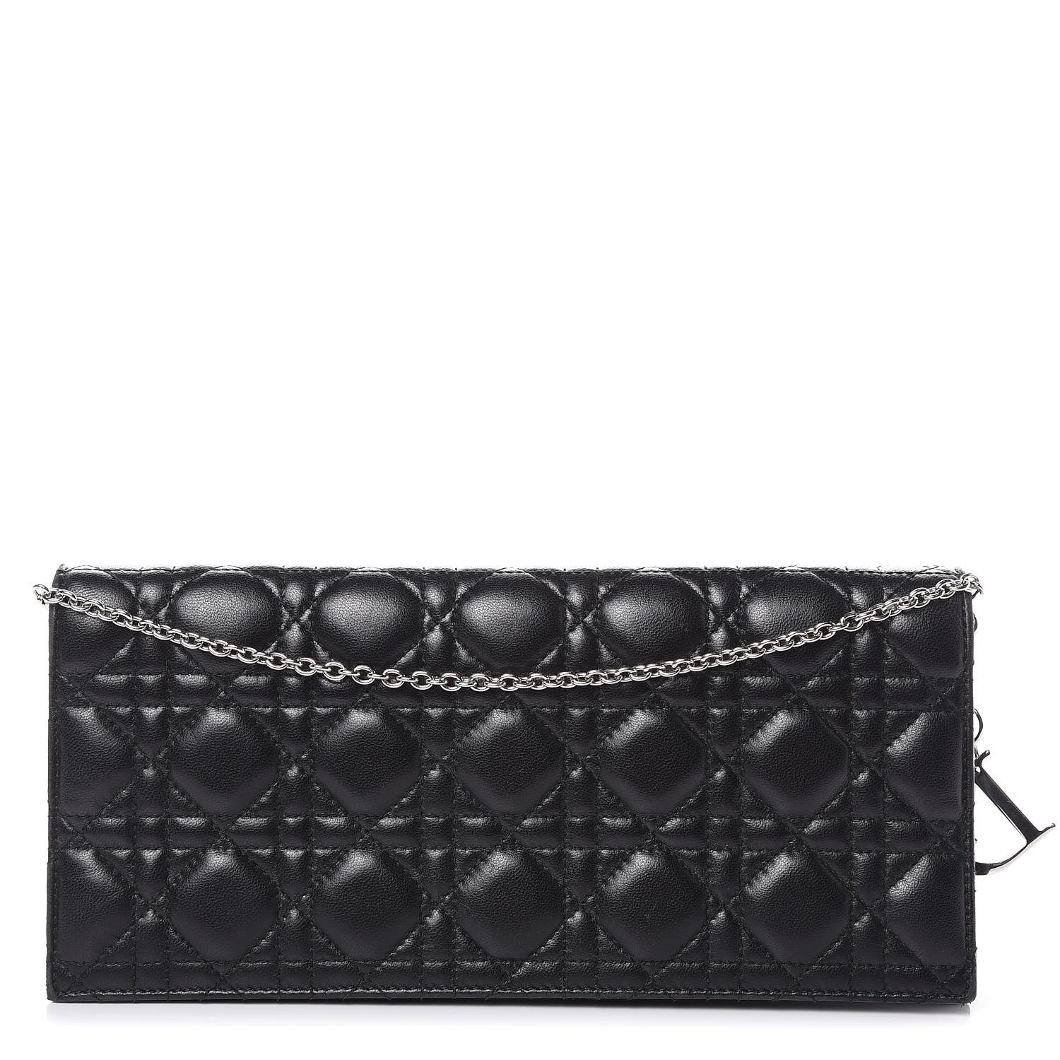 Christian Dior Lambskin Cannage Lady Dior Convertible Clutch Black 1 of 11