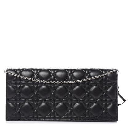 Christian Dior Lambskin Cannage Lady Dior Convertible Clutch Black 1 of 11