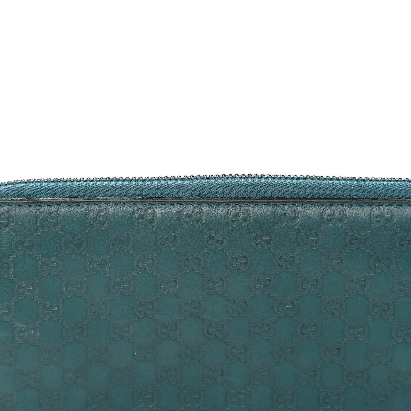Microguccissima Zip Around Wallet Deep Cobalt