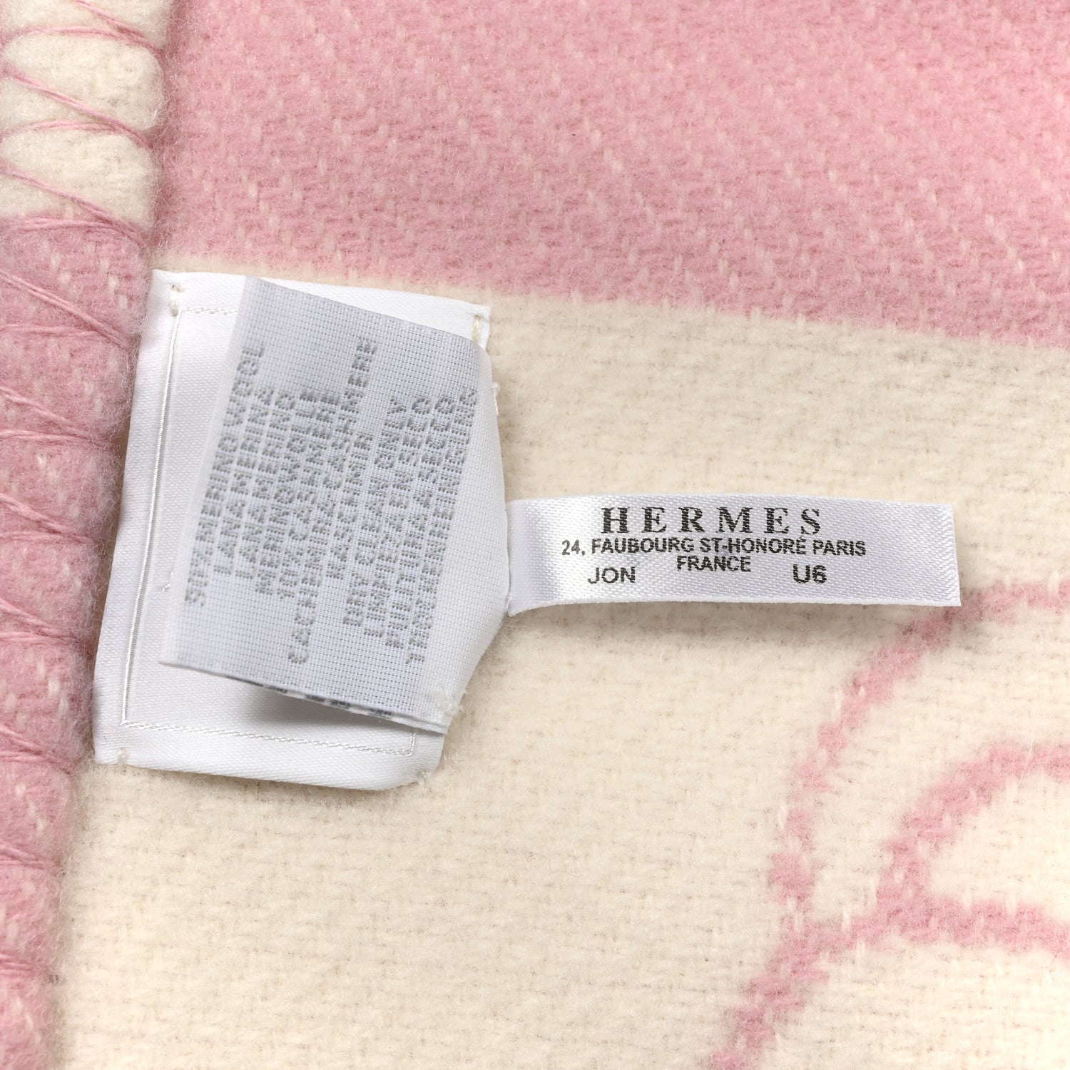 Hermes Wool Cashmere Adada Avalon Baby Blanket Rose Lilas 4 of 4