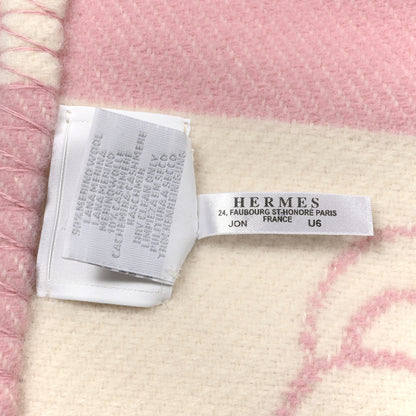 Hermes Wool Cashmere Adada Avalon Baby Blanket Rose Lilas 4 of 4