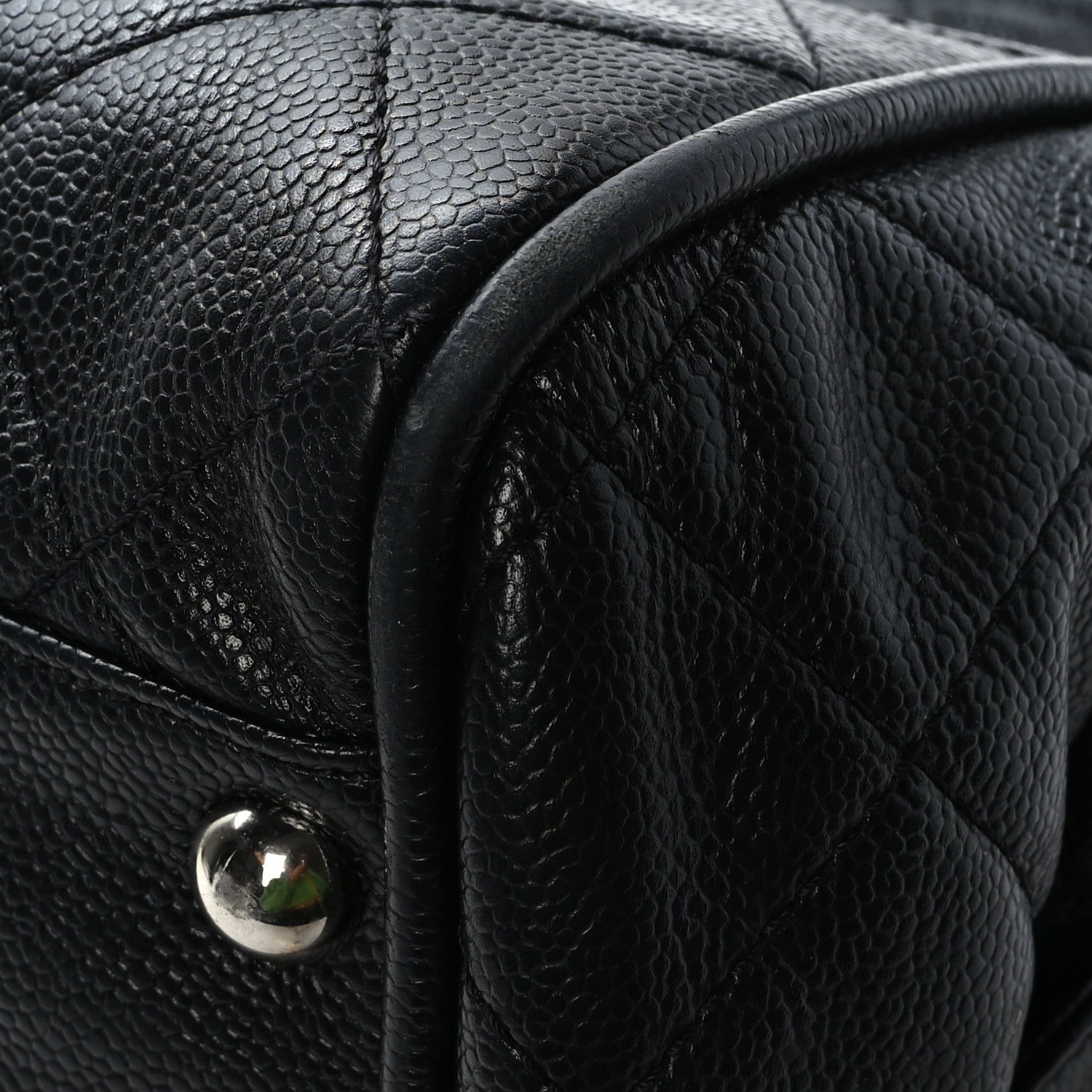 Chanel Caviar Quilted CC Timeless Bowler Black 9 of 12