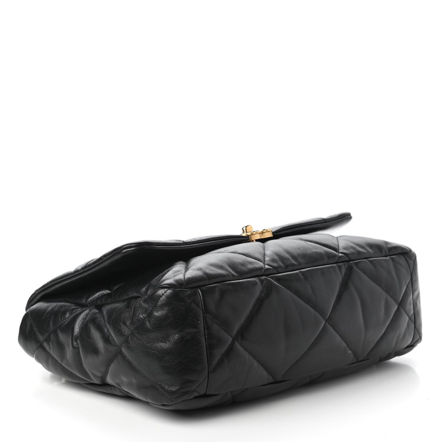 Goatskin Quilted Maxi Chanel 19 Flap Black