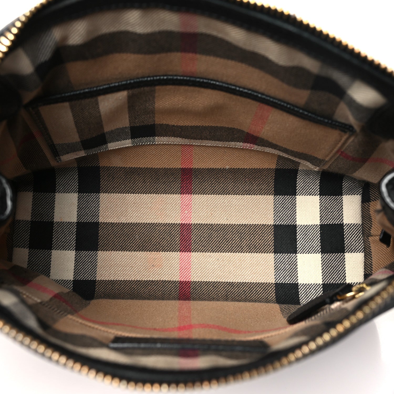 Burberry Soft Grain Calfskin House Check Small Helmsley Crossbody Black 5 of 14