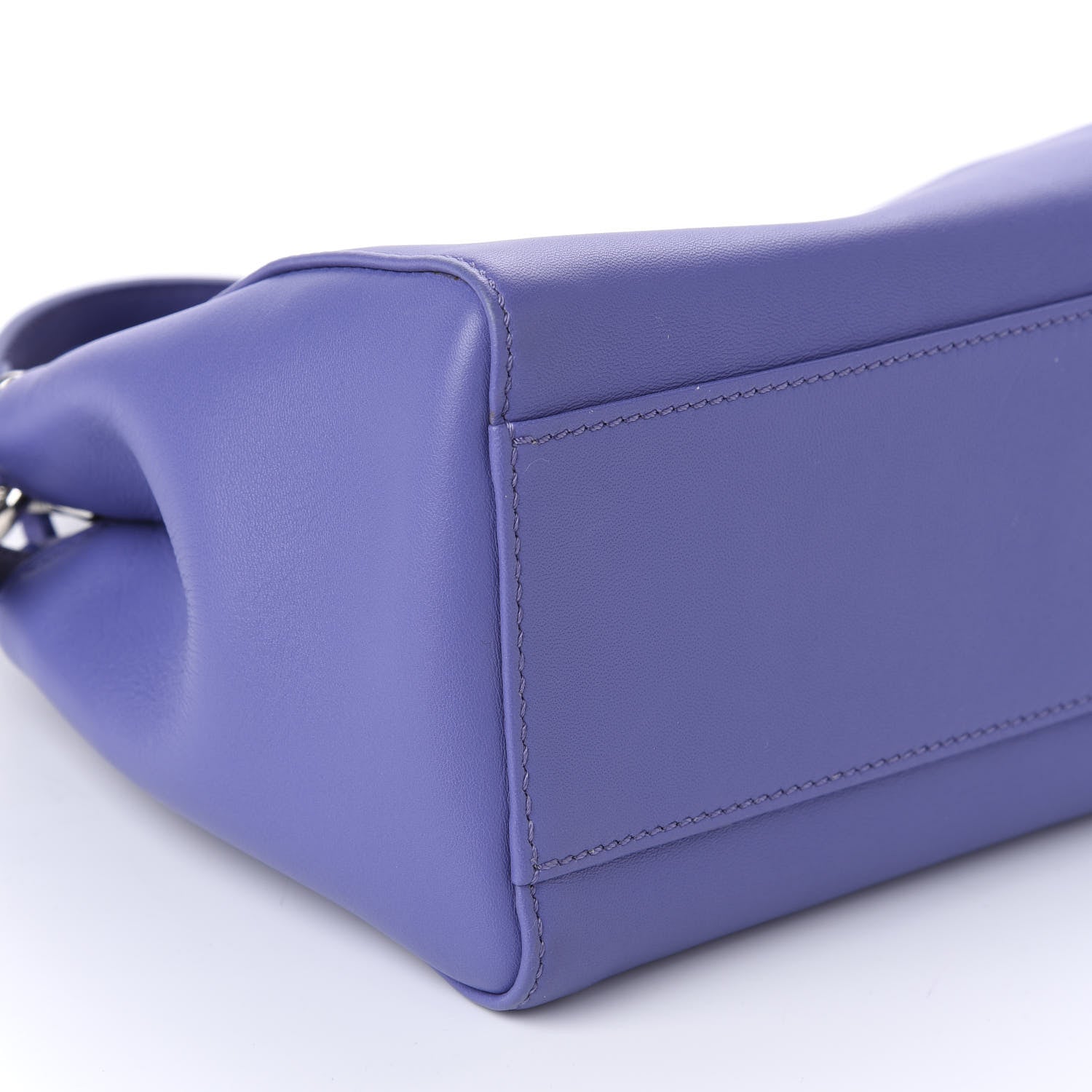 Fendi Nappa Mini Peekaboo Iconic Satchel Viola Cassis 7 of 10