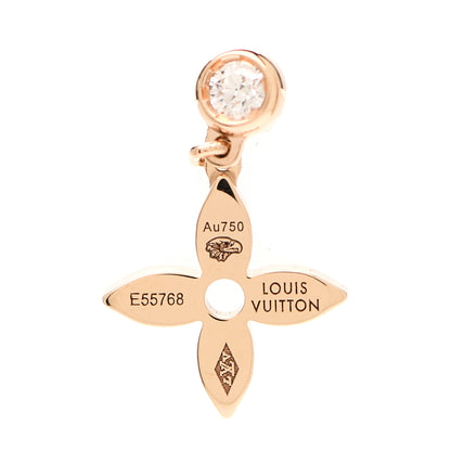 Louis Vuitton 18K Rose Gold Diamond Idylle Blossom Monogram Single Stud Earring 3 of 5