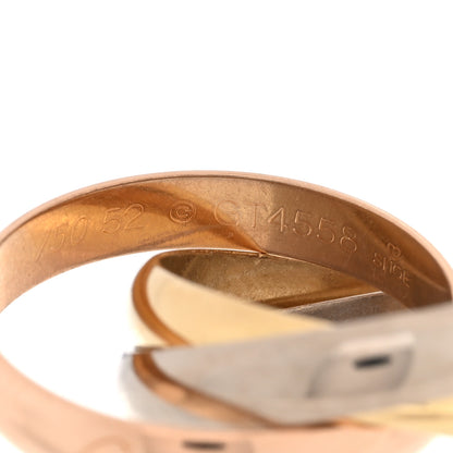 Cartier 18K Pink Yellow White Gold Classic Trinity Ring 52 6 4 of 5