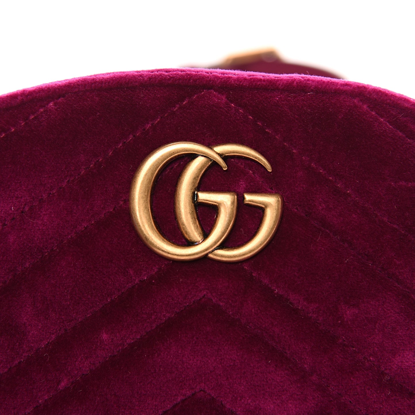 Velvet Matelasse GG Marmont Belt Bag 75 30 Fuchsia Violet Cyclamen