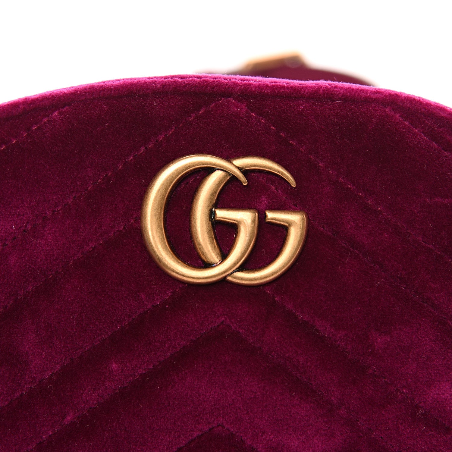 Gucci Velvet Matelasse GG Marmont Belt Bag 75 30 Fuchsia Violet Cyclamen 7 of 7