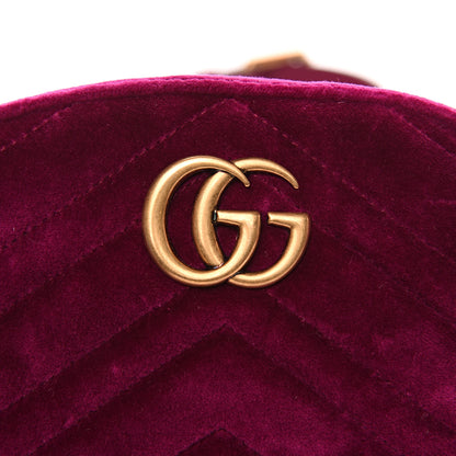 Gucci Velvet Matelasse GG Marmont Belt Bag 75 30 Fuchsia Violet Cyclamen 7 of 7