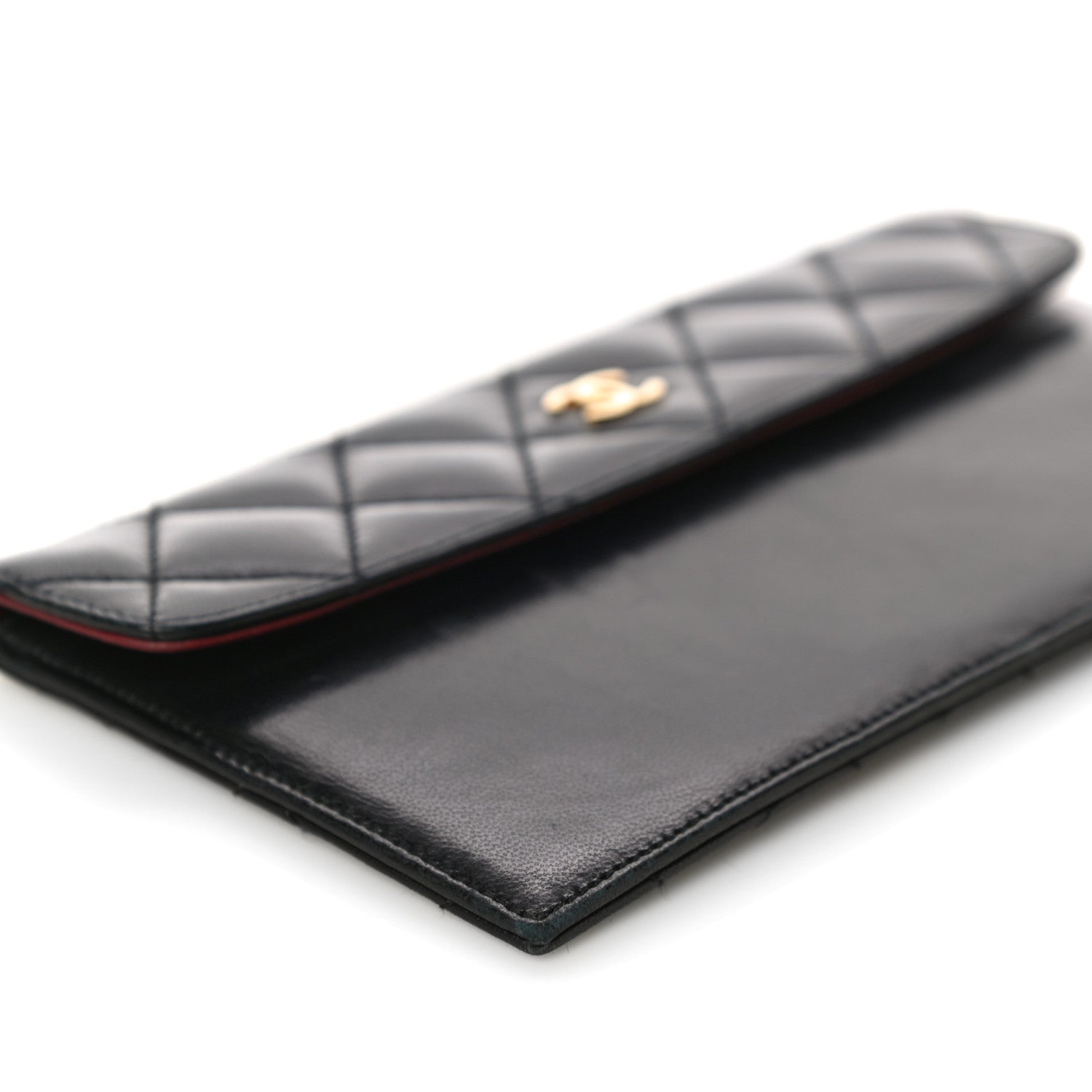 Chanel Calfskin Quilted CC Flap Clutch Black 7 of 14