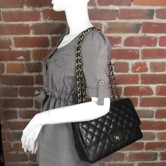 Chanel Caviar Jumbo Flap Black 2 of 11