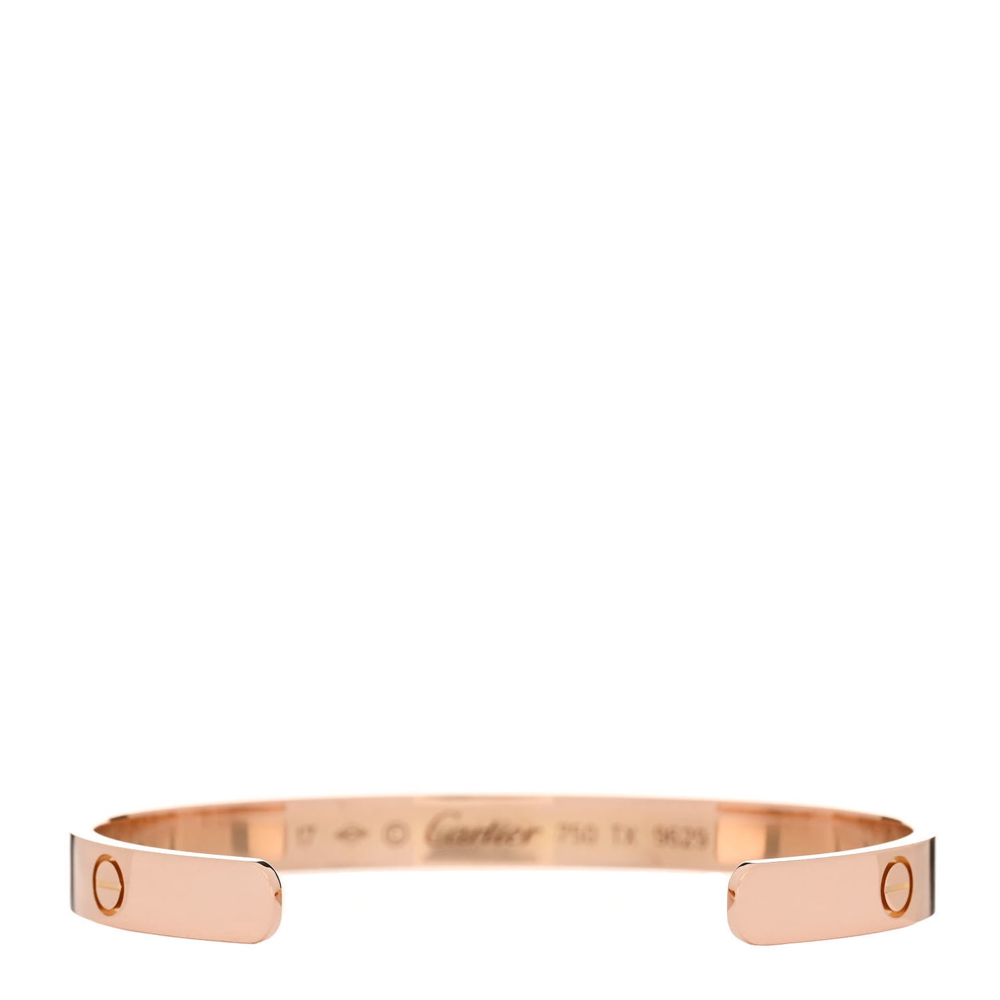 18K Pink Gold LOVE Cuff Bracelet 17