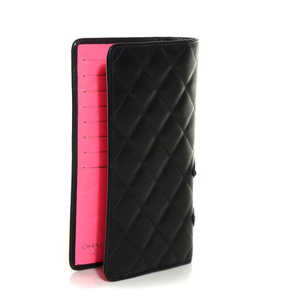 Chanel Calfskin Quilted Cambon Yen Wallet Black 3 of 9