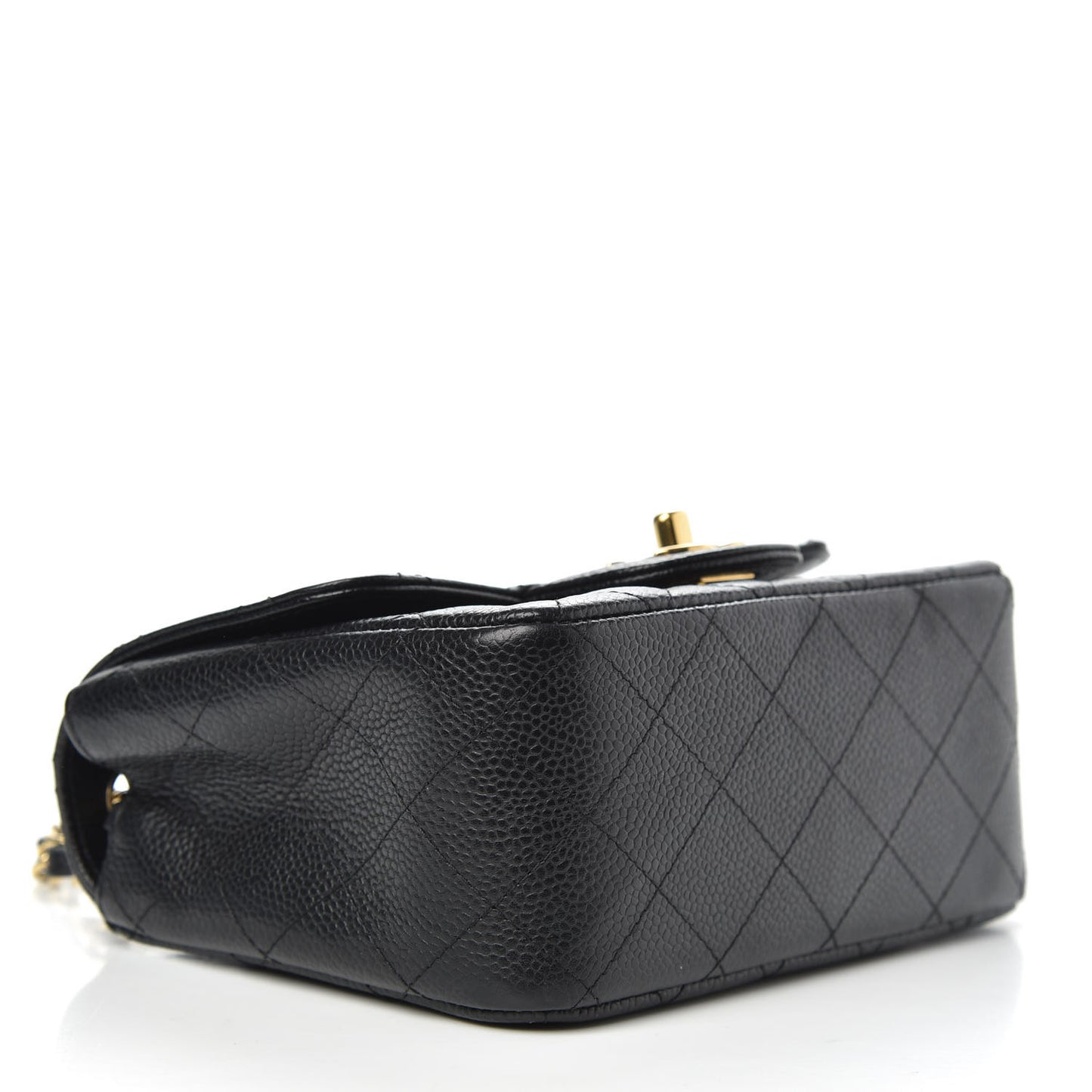 Caviar Quilted Mini Square Flap Black