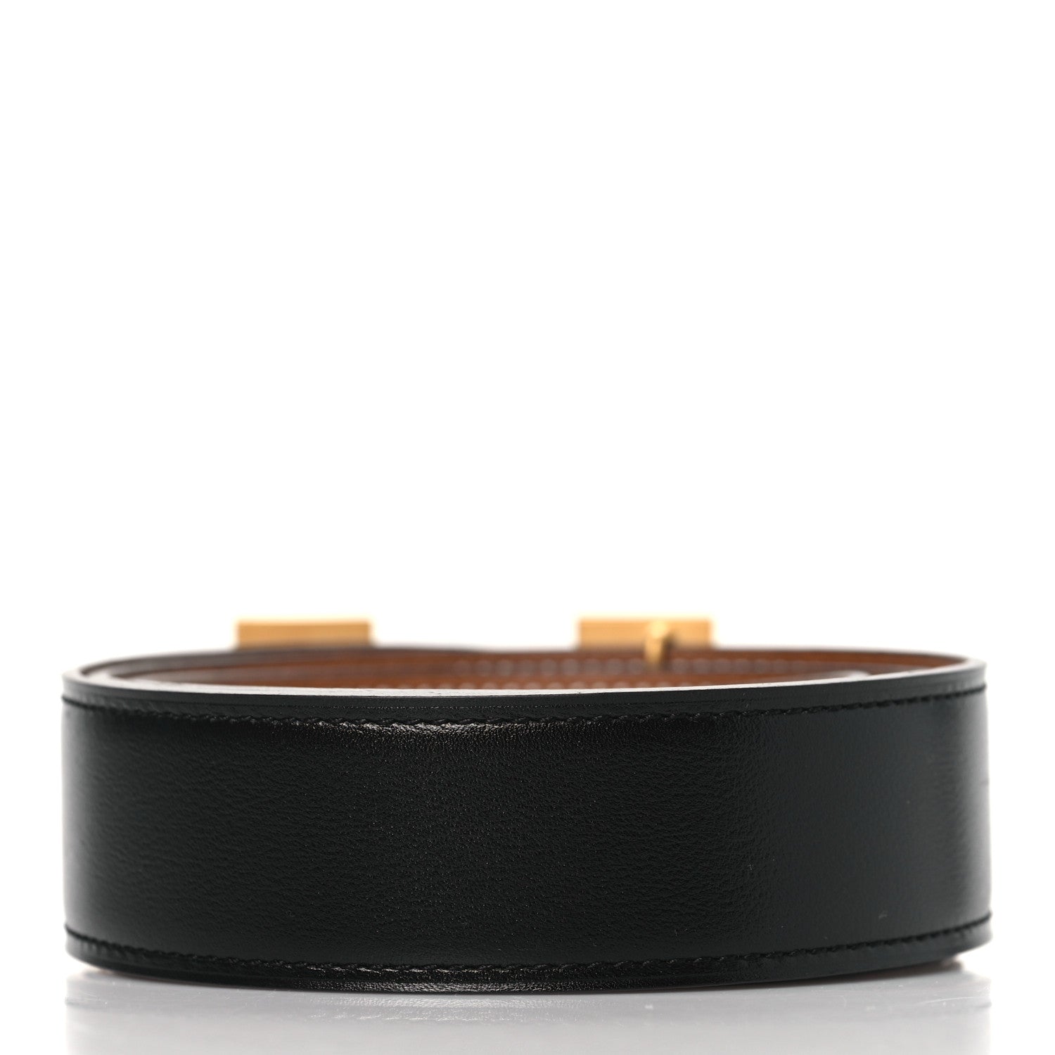 Hermes Box Togo 32mm H Belt 75 85/34 Black Gold 2 of 8