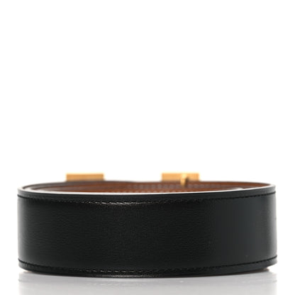 Hermes Box Togo 32mm H Belt 75 85/34 Black Gold 2 of 8