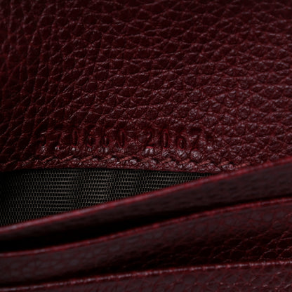 Gucci Grainy Calfskin Zumi Chain Card Case Wallet Vintage Bordeaux 7 of 8