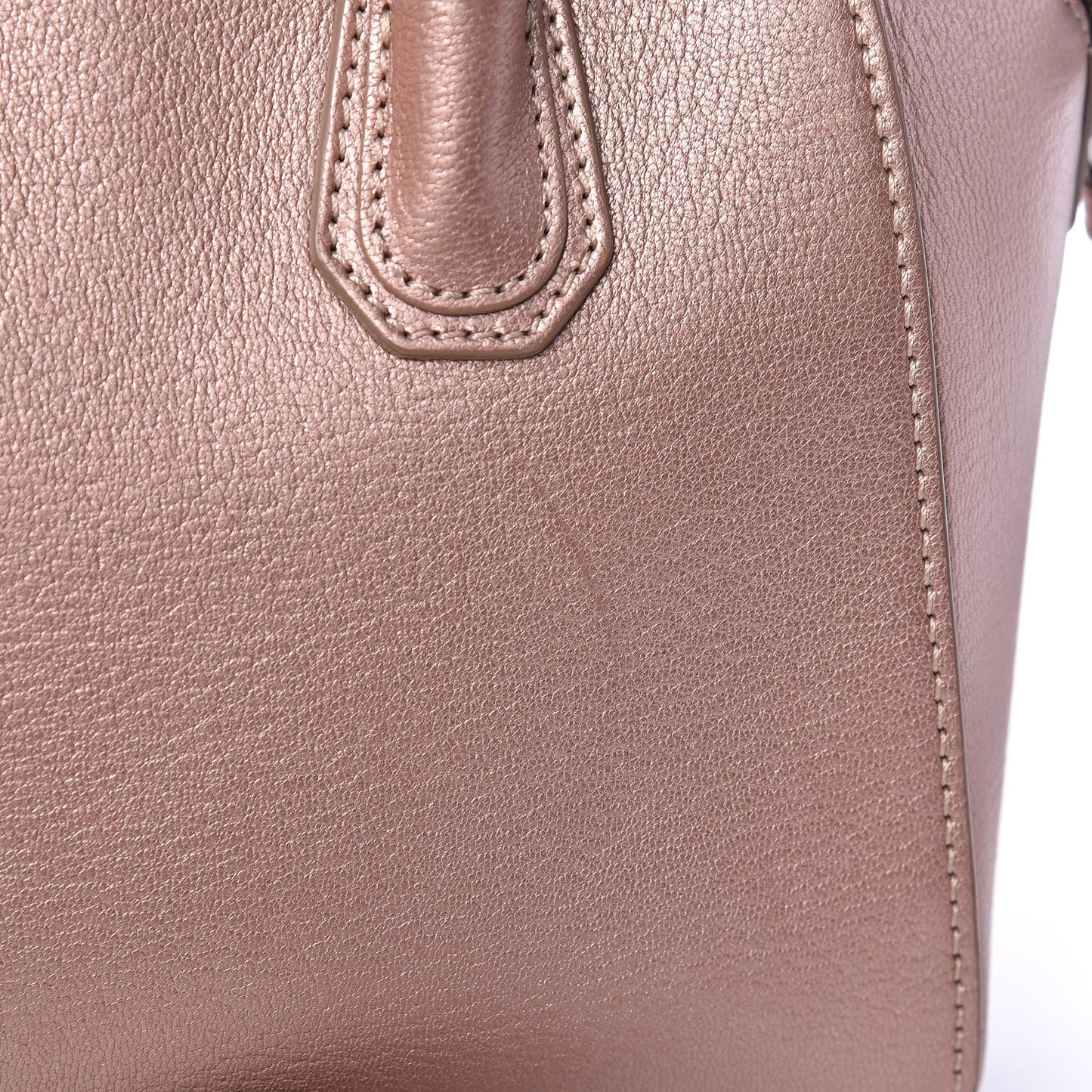 Metallic Sugar Goatskin Mini Antigona Light Pink