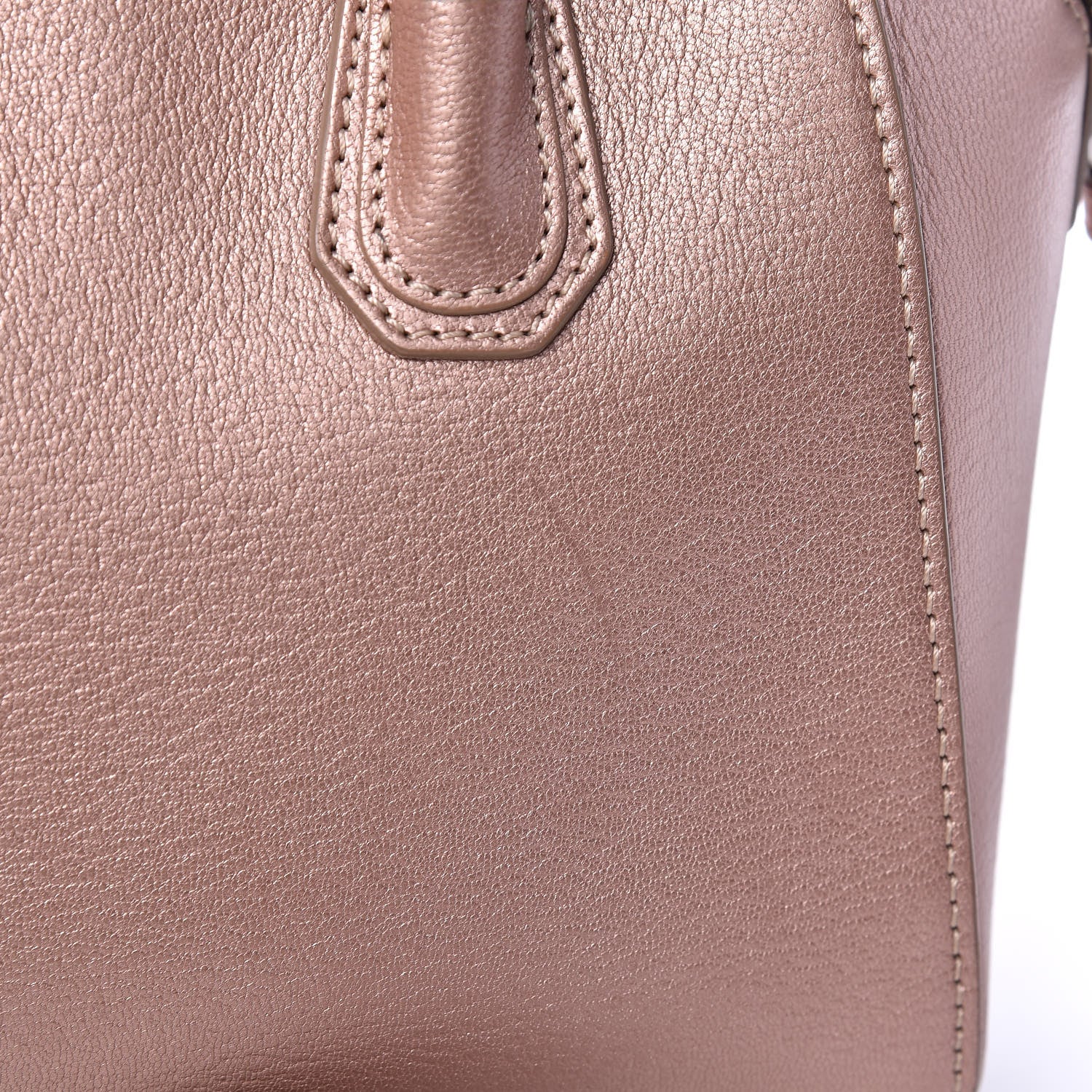 Givenchy Metallic Sugar Goatskin Mini Antigona Light Pink 10 of 14