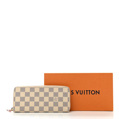 Louis Vuitton Damier Azur Clemence Wallet Rose Ballerine 8 of 8