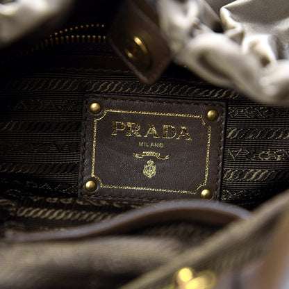 Prada Tessuto Nylon Jacquard Logo Tote Fumo 5 of 12