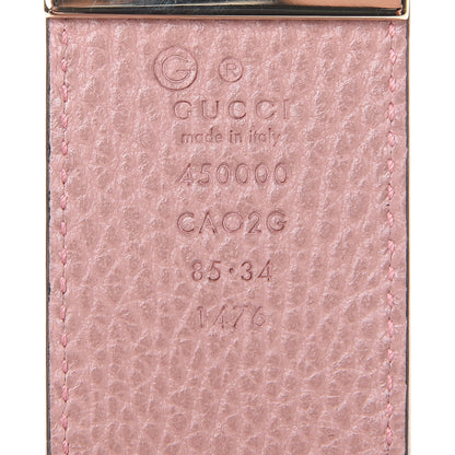 Gucci Calfskin 1973 Reversible Belt 85 34 Black Pink 6 of 6