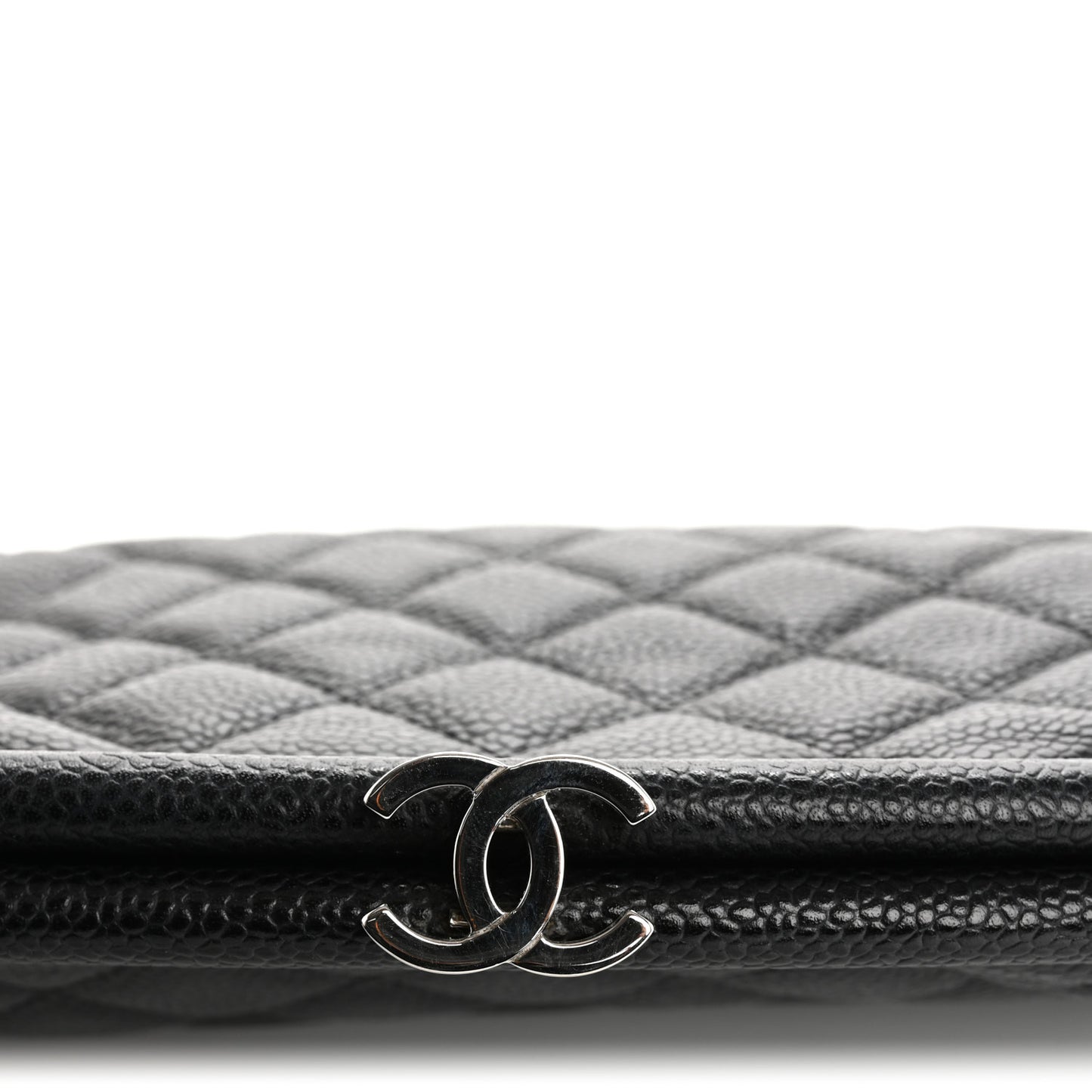 Caviar Quilted Timeless Clutch Black