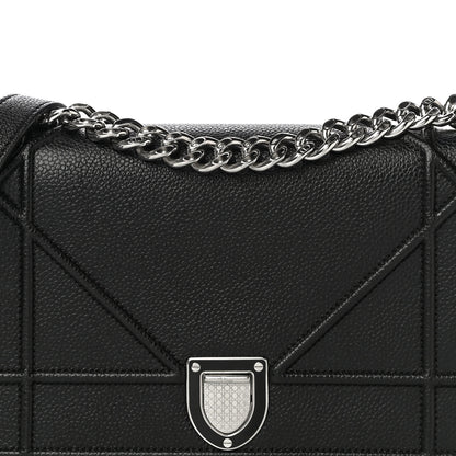 Christian Dior Grained Calfskin Medium Diorama Flap Bag Black 7 of 11