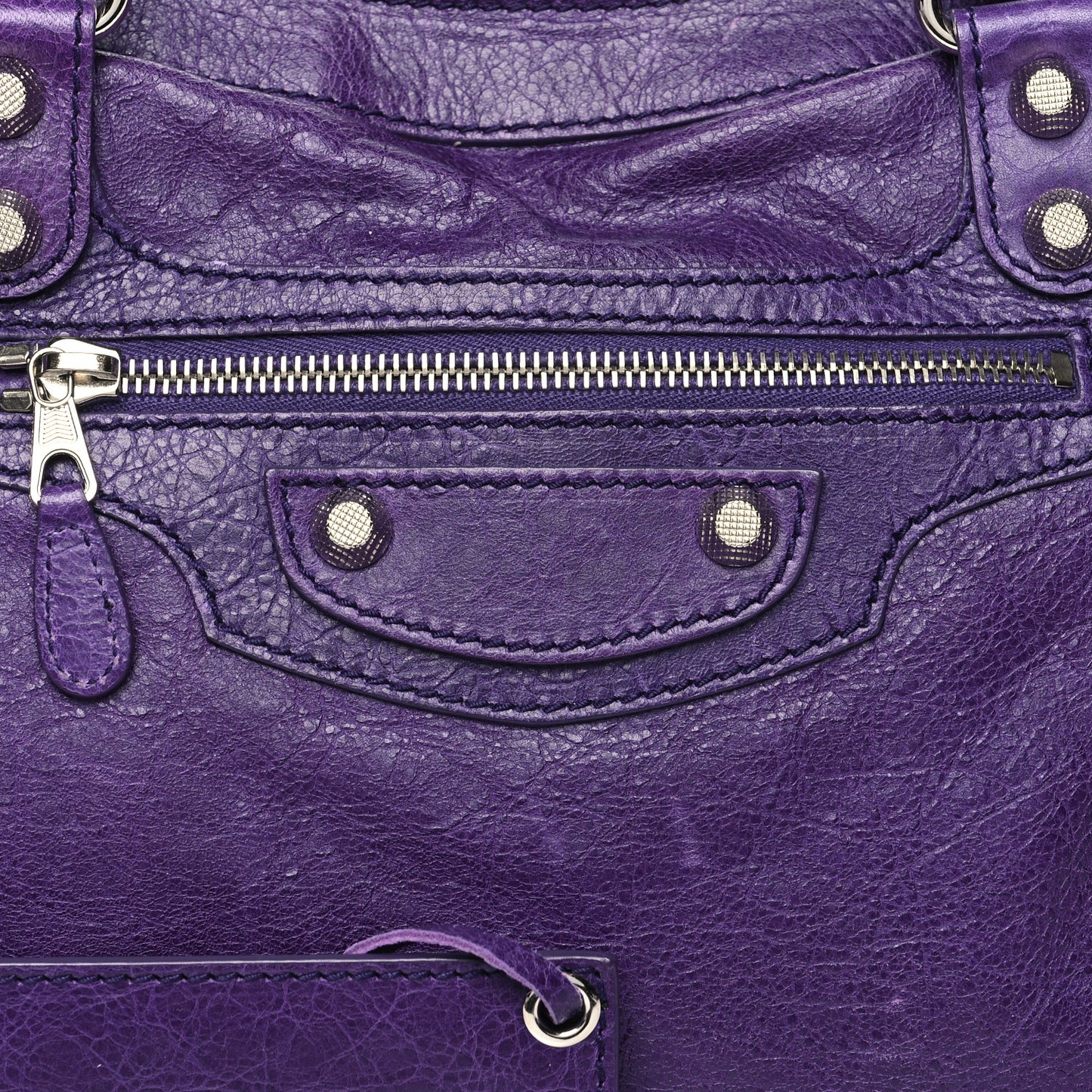 Agneau Giant 12 Silver Hardware City Dark Violet