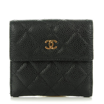 Chanel Caviar Quilted Compact French Flap Wallet 1 of 8