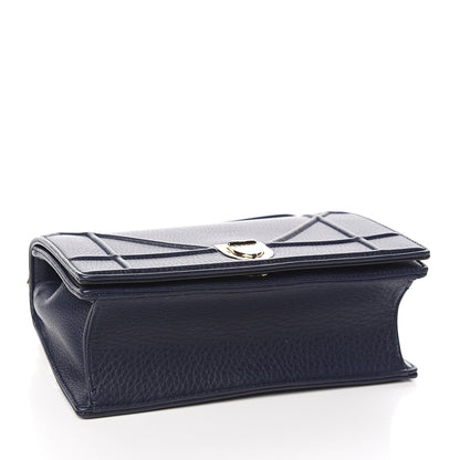 Christian Dior Grained Calfskin Small Diorama Flap Bag Indigo 4 of 9