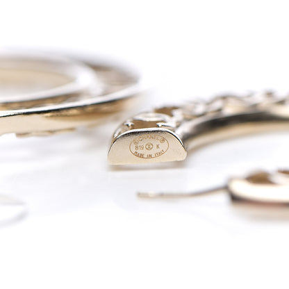 Chanel CC Hoop Earrings Gold 3 of 3
