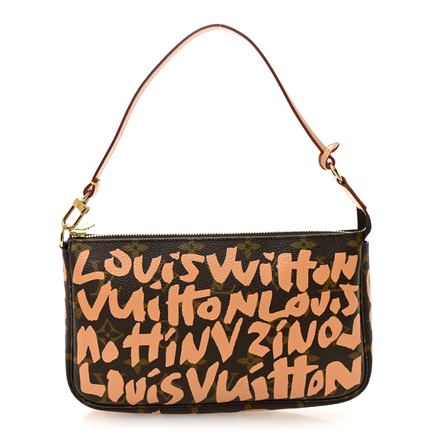 Monogram Graffiti Pochette Accessories Peach