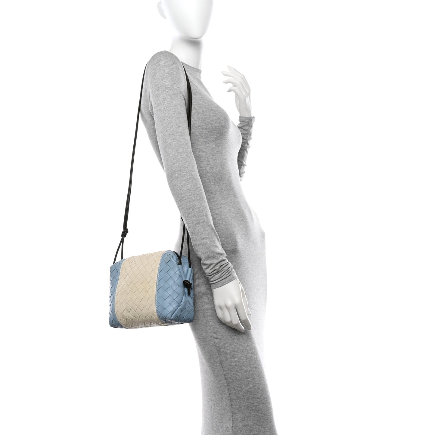 Nappa Intrecciato Small Loop Camera Bag Sea Salt Ice Kaki