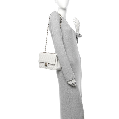 Chanel Caviar Quilted Medium Double Flap White 2 of 10