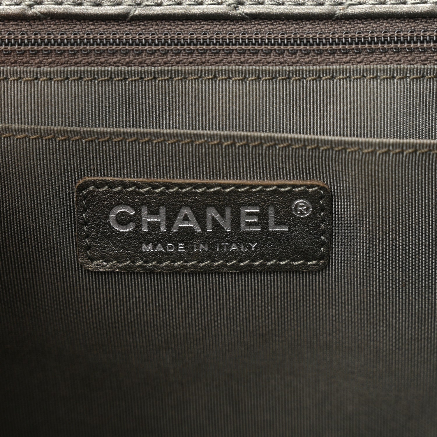 Chanel Metallic Calfskin Quilted Small XXL Travel Flap Bag Dark Silver 6 of 10