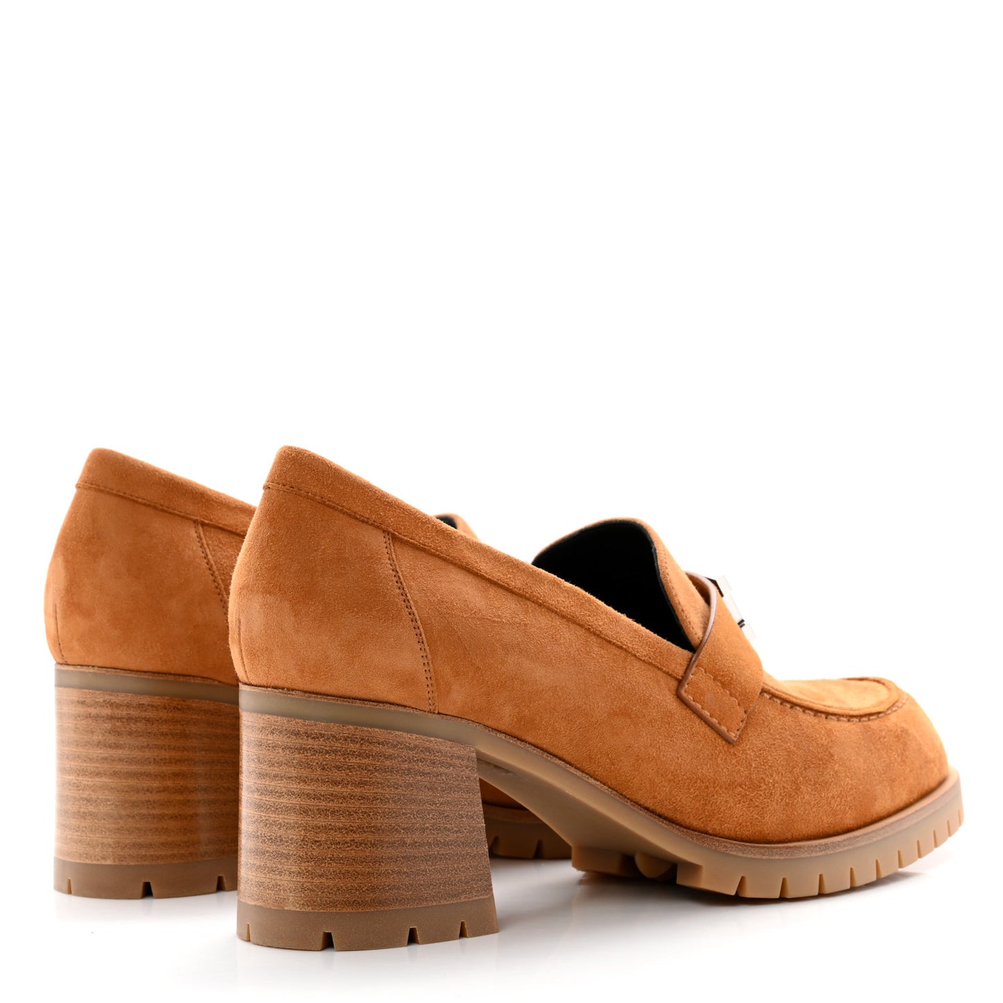 Suede Goatskin Womens Foch 60 Pumps 39.5 Naturel