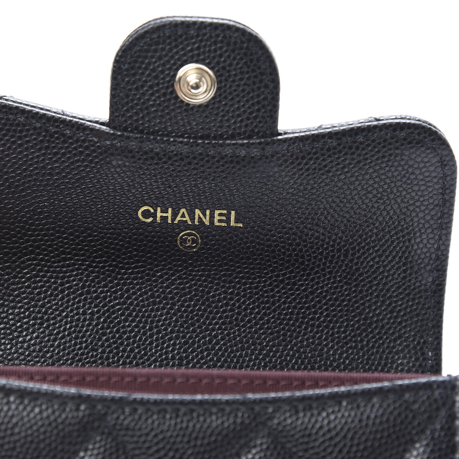 Chanel Caviar Quilted Flap Card Holder Chain Wristlet Black 6 of 9