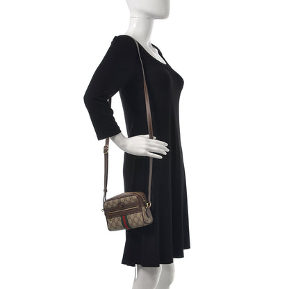 Gucci GG Supreme Monogram Web Mini Ophidia Shoulder Bag Brown 2 of 8