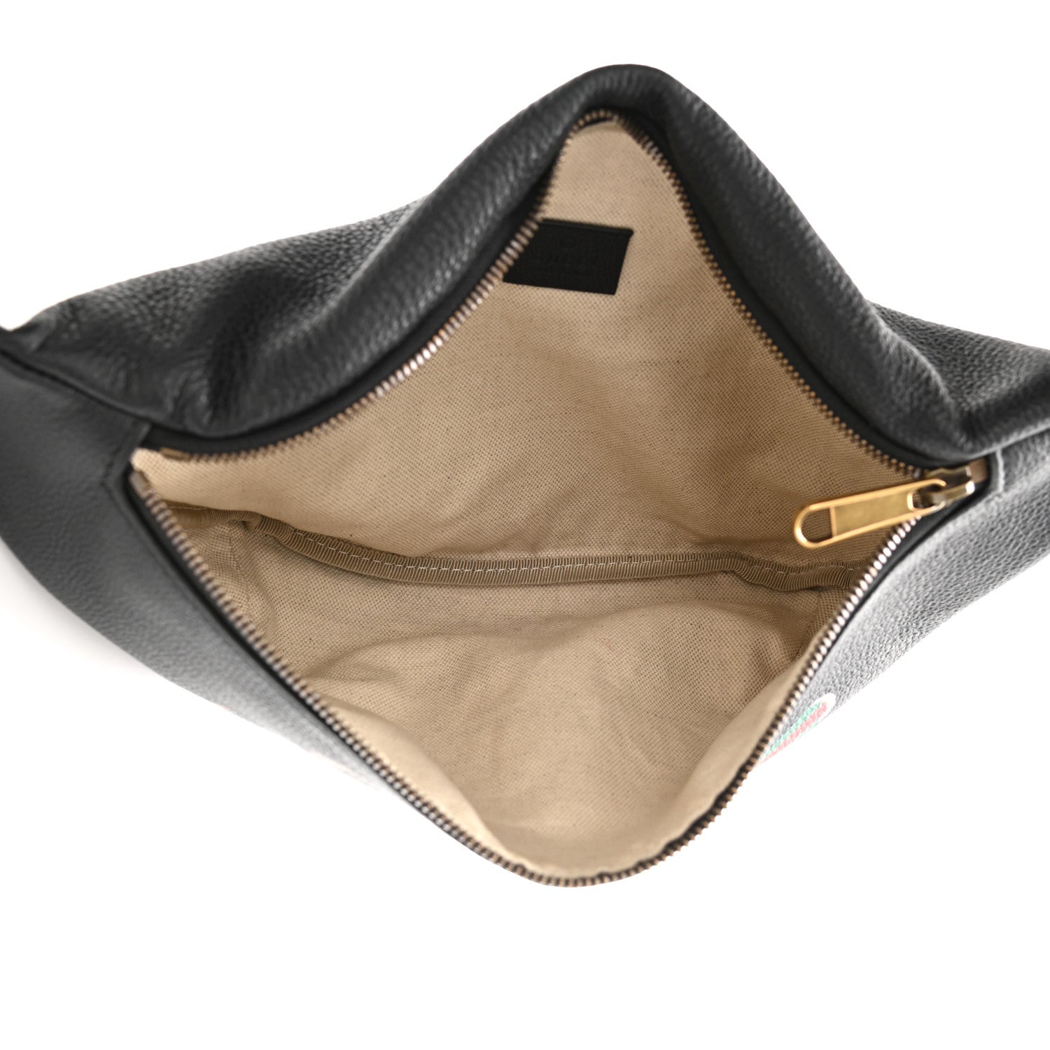 Gucci Grained Calfskin Logo Belt Bag Black 5 of 10