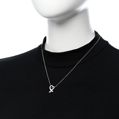 Tiffany Sterling Silver Paloma Picasso Loving Heart Pendant Necklace 2 of 5
