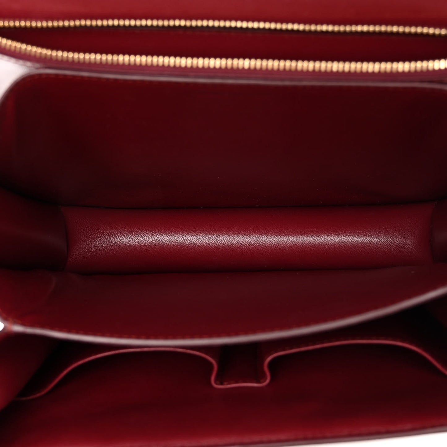 Box Calfskin Medium Classic Box Flap Bag Burgundy