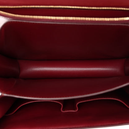 Celine Box Calfskin Medium Classic Box Flap Bag Burgundy 5 of 12