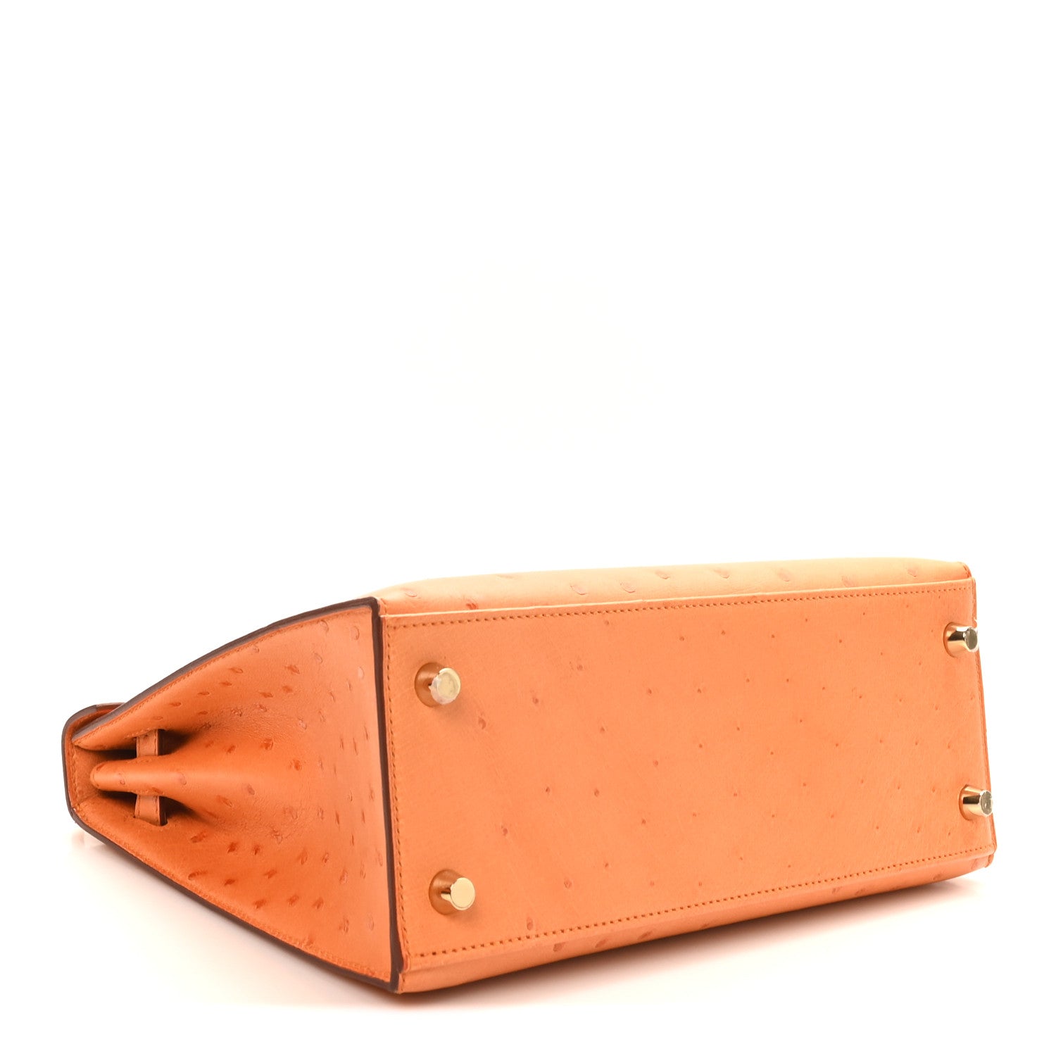 Hermes Ostrich Kelly Sellier 25 Abricot 4 of 11