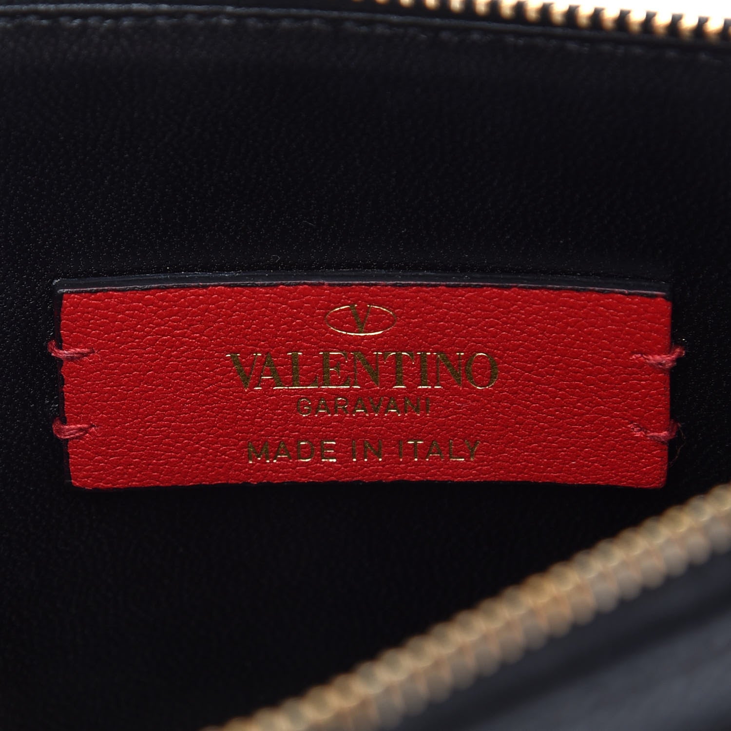Valentino Garavani Grainy Calfskin VSling Clutch Black 6 of 8