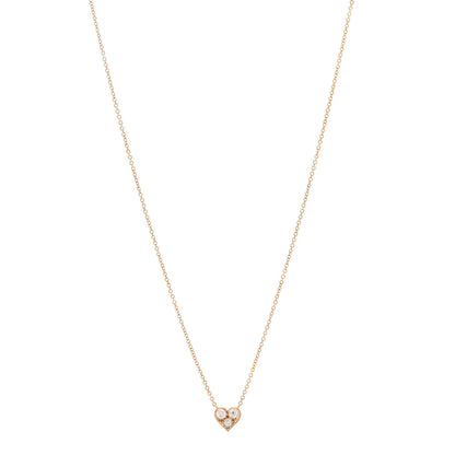 Tiffany 18K Rose Gold Diamond Heart Pendant Necklace 1 of 7